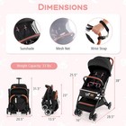 Babyjoy Lightweight Baby Stroller Aluminium Frame W  Net For Travel Black