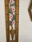 Syroco 3 Piece Set   Mid  Century  Modern Floral  Wall Hanging   38inx10 5 In