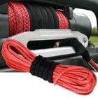 1 4 x50 10000lbs Synthetic Winch Rope Line Recovery Cable 4wd Atv Grey red blue