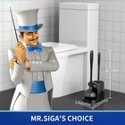 Toilet Plunger And Bowl Brush Combo For Bathroom Cleaning  Black  1 Set