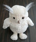 Jellycat Woodland Babe Owl Medium 11  Plush Creamy White Soft Stuffed Lovey Toy