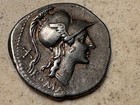 Roman Republic Anonymous Ar Denarius Vf xf  star Grade  115 114bc