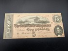 Confederate States Of America 5 Dollar Civil War Note 1864 Richmond Crispy Unc