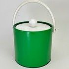 Vintage Ice Bucket Green Insulated Jack Frost Mcm Barware Swing Handle 1970s