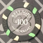 Bellagio Casino   Hotel  Las Vegas   100 Poker Gaming Chip  Paulson House Mold 