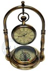 Beautiful Vintage Brass Desk Clock Table Clock Antique Nautical Clock Brass Gift