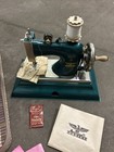 Original Teal Casige Child s Toy Sewing Machine Made In Germany With Box 