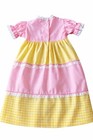 Kate Greenaway Girls Vintage 1970s Gingham Dress Pink Yellow Lace Trim Size 2t