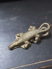 Vintage Brass Alligator Crocodile Paper Clip