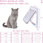Large 9 9x9 2 Inch Cat Door Flap  4 Way Locking Weatherproof Pet Door For Cats