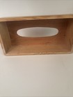 Oak Wooden Tissue Box Cover Holder Natural Wood 1980s Handcrafted
