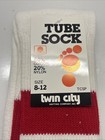 Vintage Tube Socks 70s 80s Mid Calf White-red-gray Stripe Athletic  Mens Nos