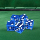 Trademark Poker 19mm A Grade Serialized Set Of Casino Dice 19mm  Blue 