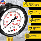 Water Well Pump Liquid Filled Side Lower Mount Pressure Gauge 0 To 100 Psi