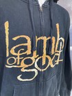 Lamb Of God Band Hoodie - Mens Xxl - Circuitry - Zip Sweatshirt - Log - Black