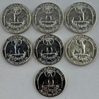 1958 - 1964 Proof Silver Washington Quarters 7 Coin Lot 25 Cents Eight 25c Coins