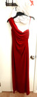 Xscape Red Velvet One Shoulder Formal Gown Maxi Wedding Guest Dress 6