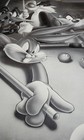 Vintage Looney Tunes Shooting Pool Poster 1995 Bugs Daffy Taz Full Size 35 X 23