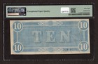 1864  10 T-68 Confederate States Of America Note - Pmg 58 Epq