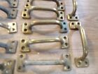 Lot 30 Vintage Brass Tone Cabinet Handles Window Lift Door Drawer Pulls Hardware