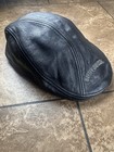 Harley Davidson Newsboy Hat Men   s Size Medium  Black Leather