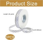 3 8 Inch 25 Yards Polka Dot Satin Ribbon  White With Black Dots   25 Yards Po   