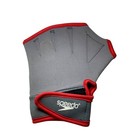 Speedo Aquatic Fitness Gloves Small Gray Red Swim Training Exercise Resistance