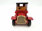 Vintage Japan Tin Friction Model T Sedan Car Red Black Roof 7    Works