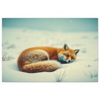 Cozy Fox Canvas Print 36x24 Wall Art Decor Bedroom Nursery Animal Lover