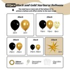 Fotiomrg Black And Gold Balloons Garland Arch Kit  5 10 12 18inch Confetti