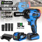 Cordless Electric 1 2    High Torque Electric Impact Wrench 1000 N m  4 Sleeves