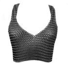 Medievalcrafts 9 Mm Iron Chainmail Mild Steel Style Bra Top   Black  Nice Gift