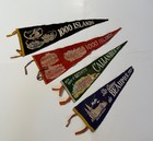 Vintage Felt Pennant Lot 1000 Islands New York And Canada Antique Souvenir    