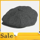 Peaky Blinders Hat Newsboy Flat Cap Herringbone Tweed Wool Baker Boy Usa