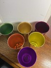 Vintage Norben Aluminum Tumblers Set Of 6 Anodized Color Glasses