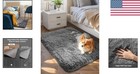 Grey Mini Bedroom Carpet - Ultra Soft Non-slip Throw Rug 2  X 3  For Home Decor