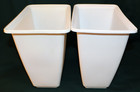 Lot Of 2  Mcm Rubbermaid White Vanity Wastebasket Trash Can  2952  Floral Design