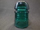 Vintage Clear Blue green  aqua  Glass Brookfield Small  beehive  Insulator