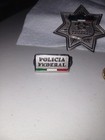 Obsolete Mexican Federal Police Star Badge   2 Pins
