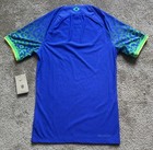 Nike 2022 World Cup Brazil Away Jersey Nwt Men s Xs Blue Soccer Football Cbf
