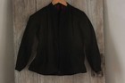 Antique Jacket Womens Black Wool French Victorian Red Lining Steampunk Look Coat