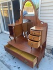 Antique Widdicomb Co  Jean Harlow Style Vanity With Beveled Mirror  Early 1900 A