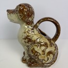 Ceramic Dog Pitcher Jug Brown Mottled Glaze Stoneware 9    Whimsical Watering Can