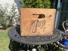 Vintage Wooden Soda Crate Seven Up 7-up Wood Box Los Angeles California 1969