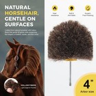 Bacar 4  Horsehair Polishing Wheel For Drill - Shoe   Leather 4 Inches  Brown