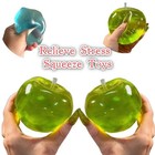 Squishy Green Apple Stress Ball Soft Fidget Sensory Toy For Adhd Autism Slow Reb