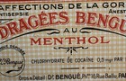 Antique Rare French Drag  es Bengue   Menthol  cocaine  Tablets Medicine Tin Box