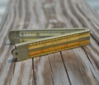 Antique Stanley No  40 Four-fold German Silver 12  Ruler W  Caliper