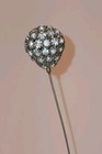 Victorian Rhinestone Ball Hatpin 3d Dimensional Balloon Top 9  Long Antique 