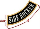Custom Embroidered 9  Side Rocker Patch Motorcycle Biker Gear Club Mc Cut 